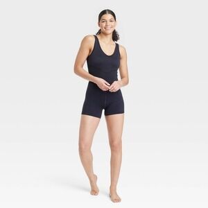 Women's Seamless Short Active Bodysuit - JoyLab Black M